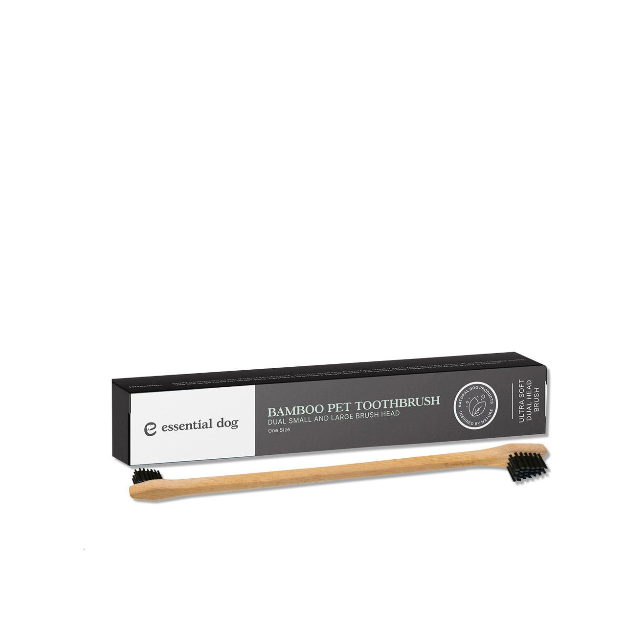 Close-up of organic dog bamboo toothbrush