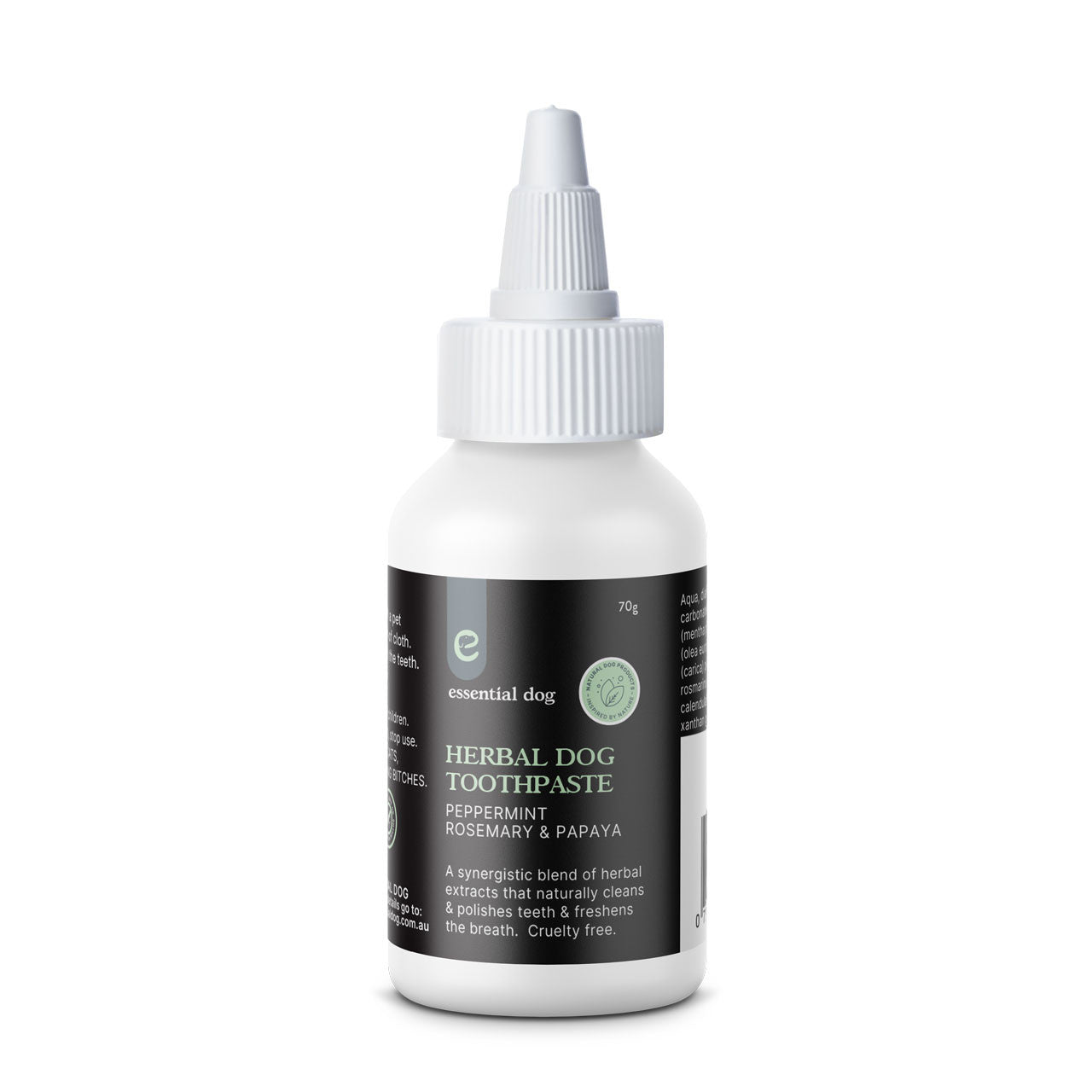 Close-up of organic dog toothpaste