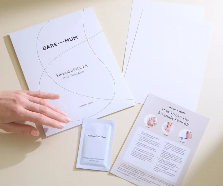 a post partum baby imprint gift laid flat